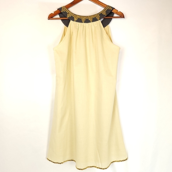 NWT THML 100%Cotton Brass Embroidered Shift Dress - Picture 4 of 10